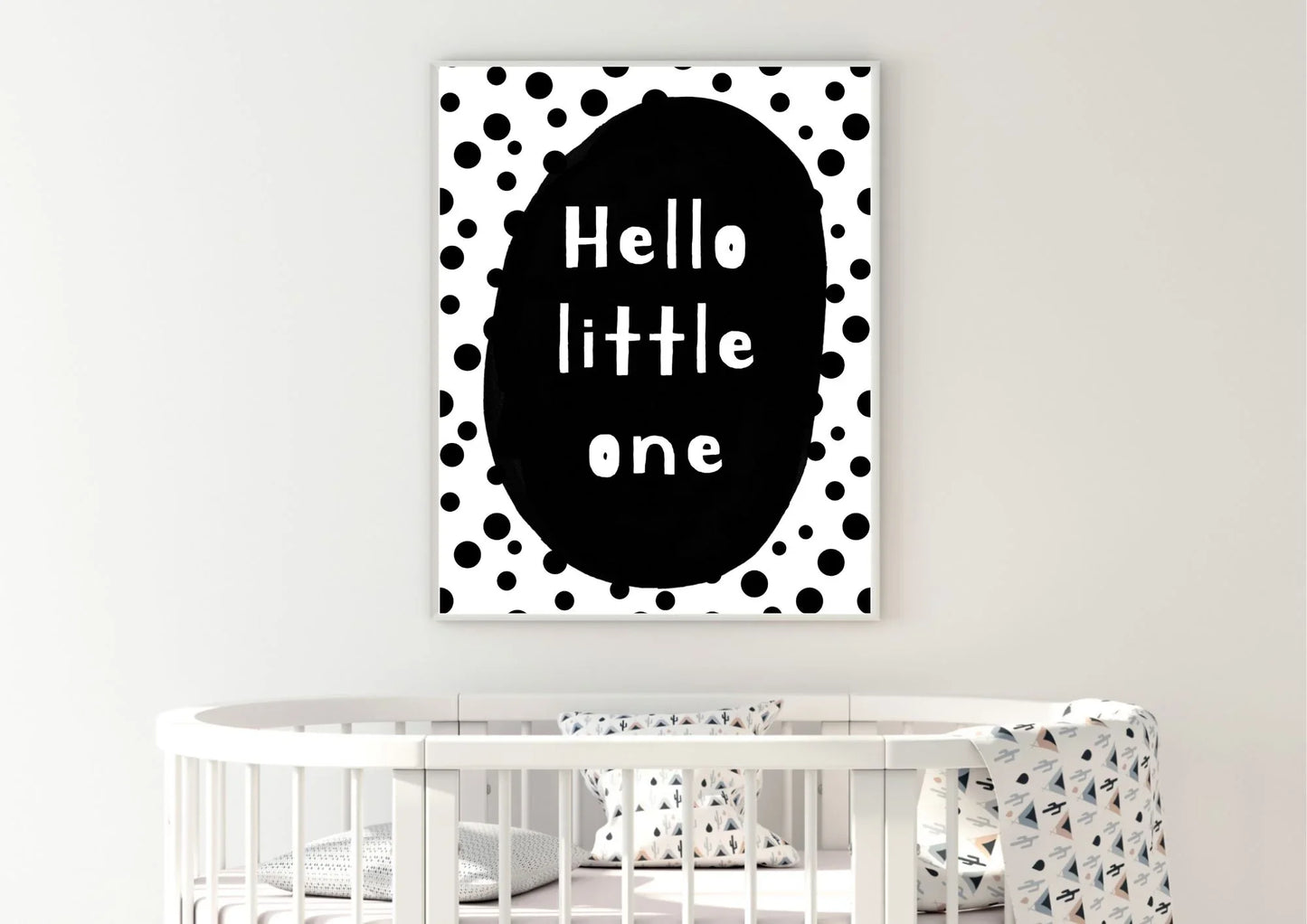 Hello little one nursery print
