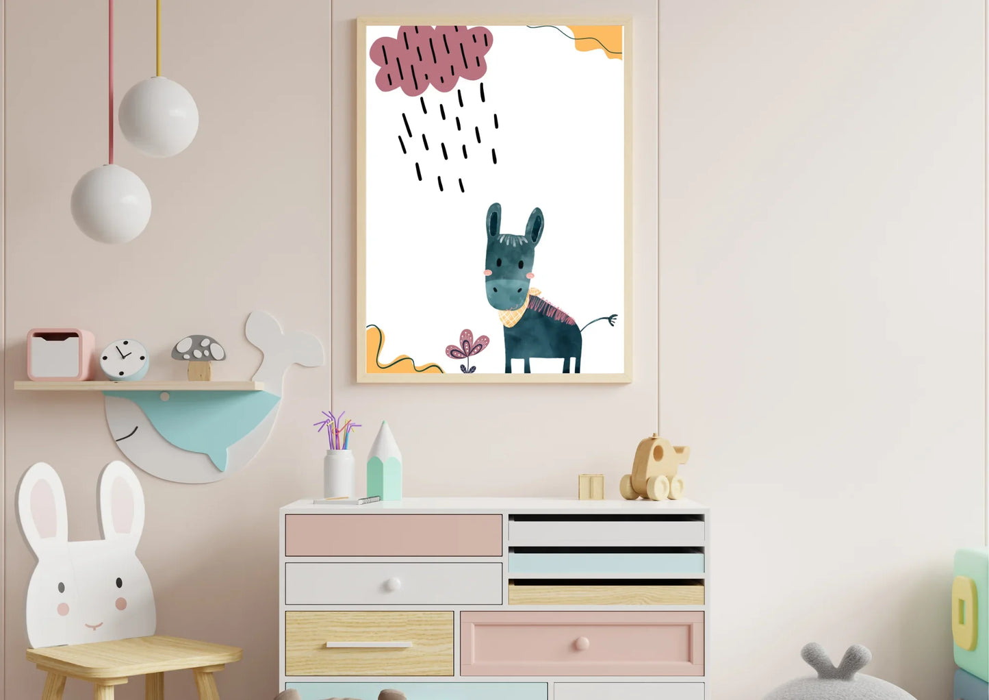 Mexican Donkey Nursery Print