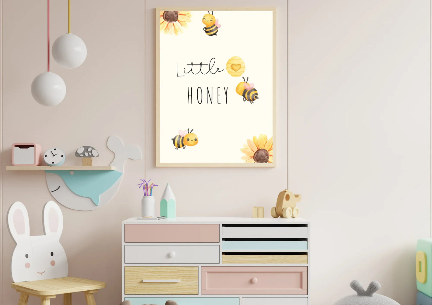 Little Honey Nursery Print