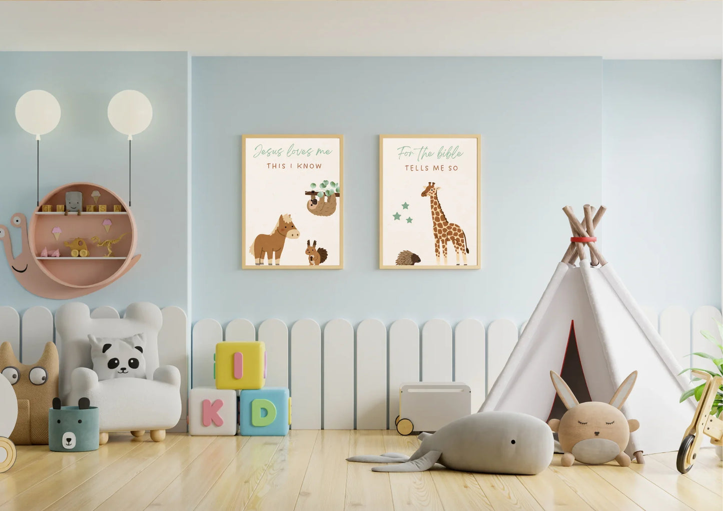 Christian Nursery Decor Set of two