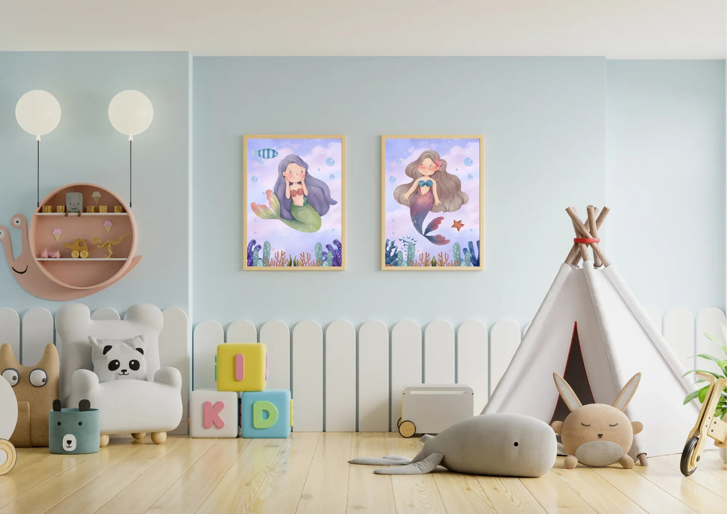 Mermaid nursery art