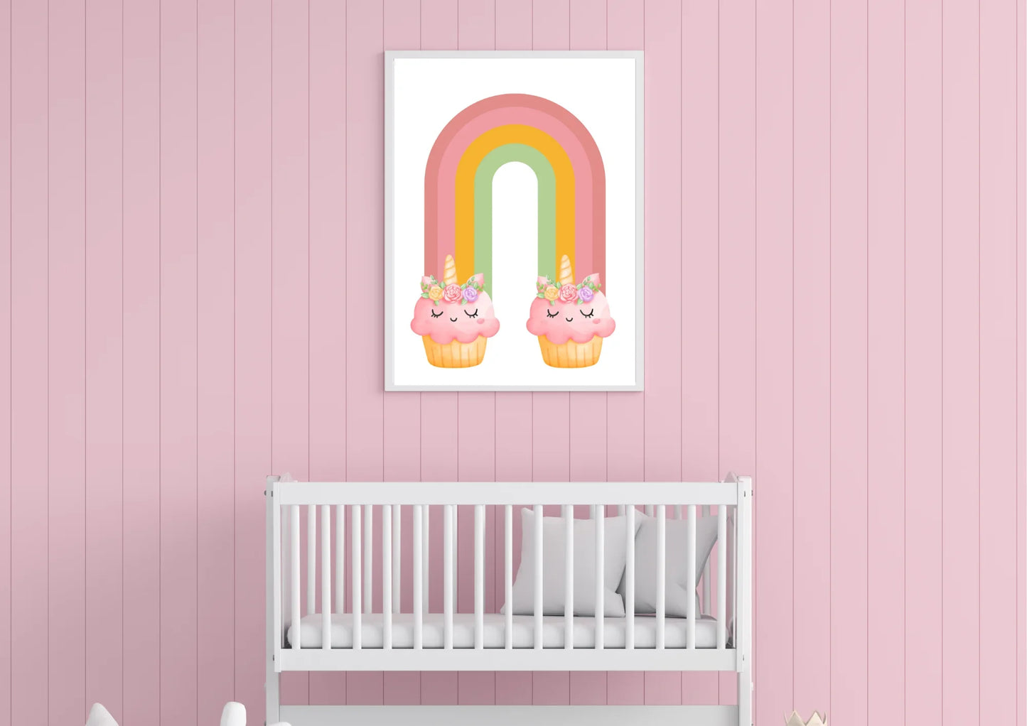 Unicorn Rainbow Cupcake Print
