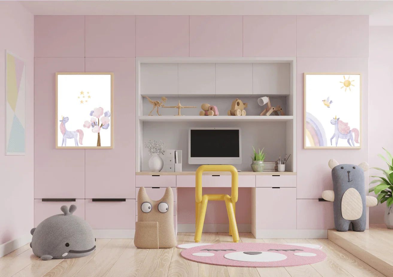 Purple unicorn rainbow print