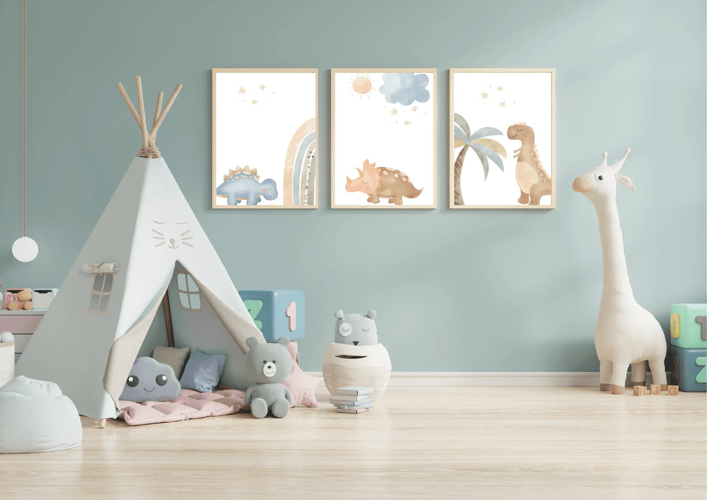 Gender-Neutral Dinosaur Prints