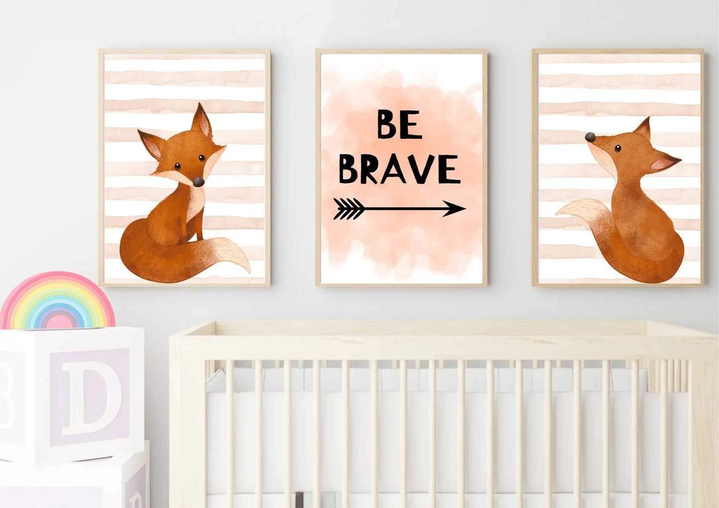 Watercolour Fox Nursery Art