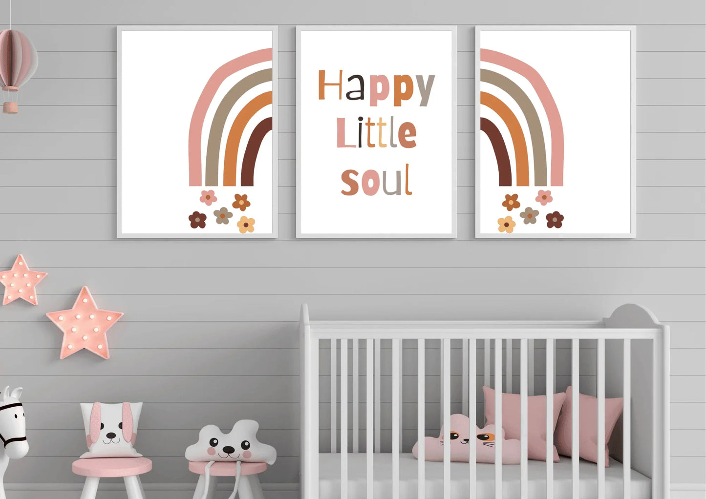 Boho Rainbow Nursery Prints