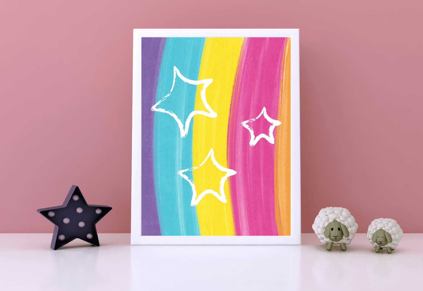 Rainbow Nursery Print