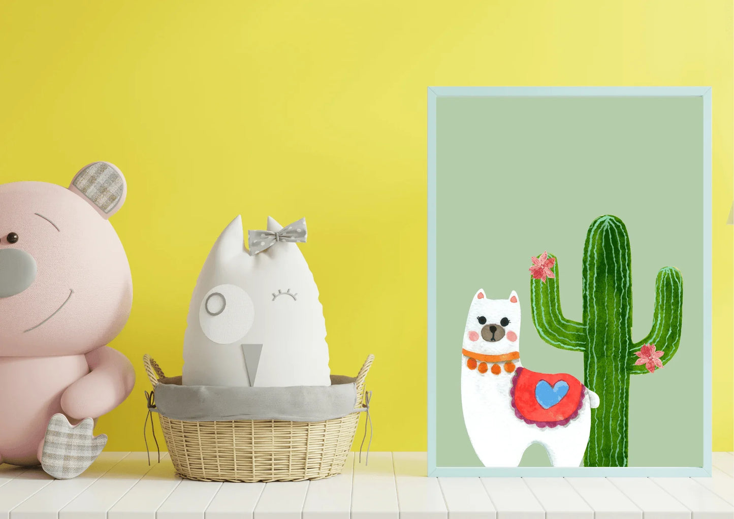 Mexican-themed Llama Nursery Print