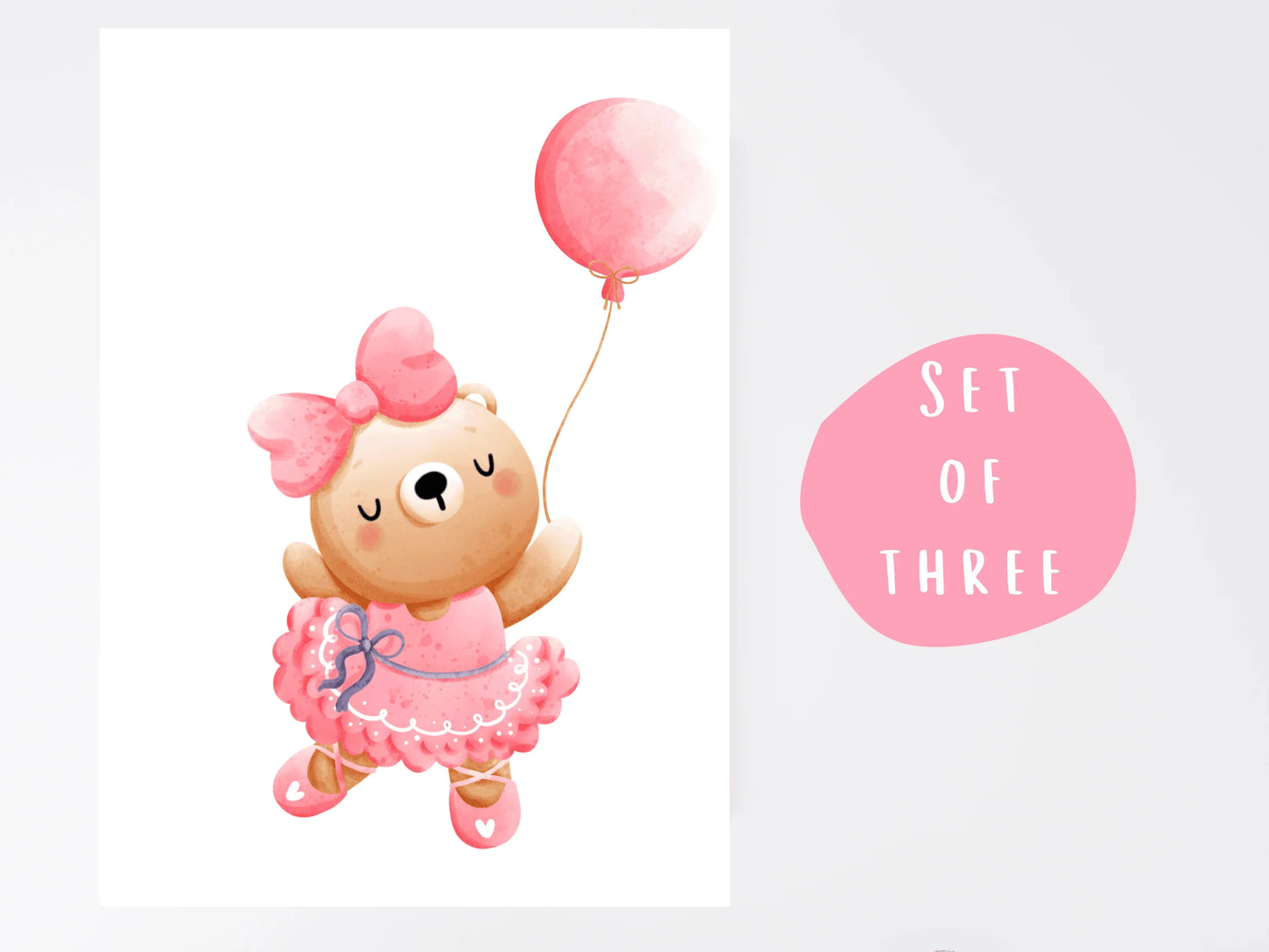 Teddy Bear Ballerina Prints