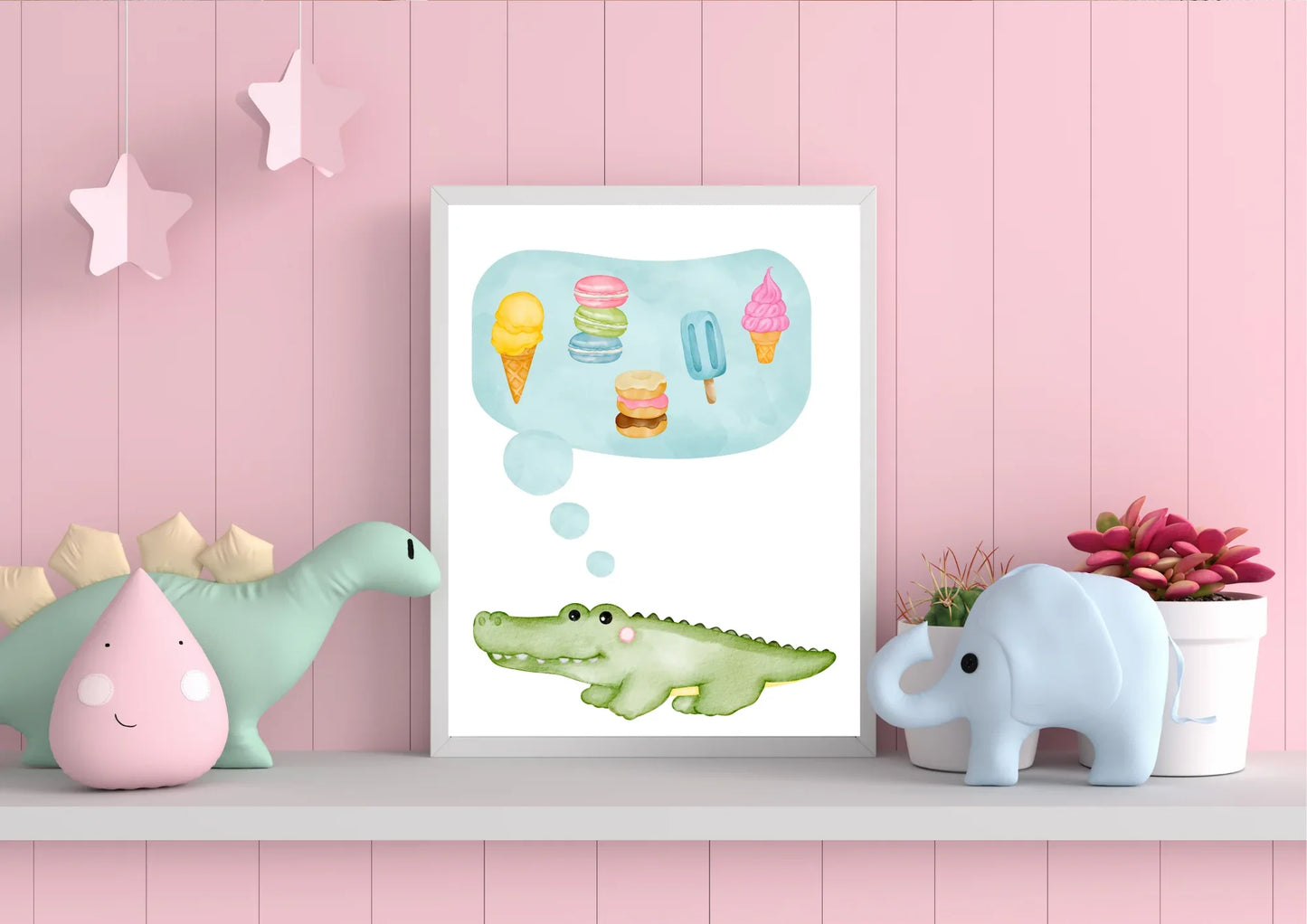 Gender Neutral Crocodile Nursery Print