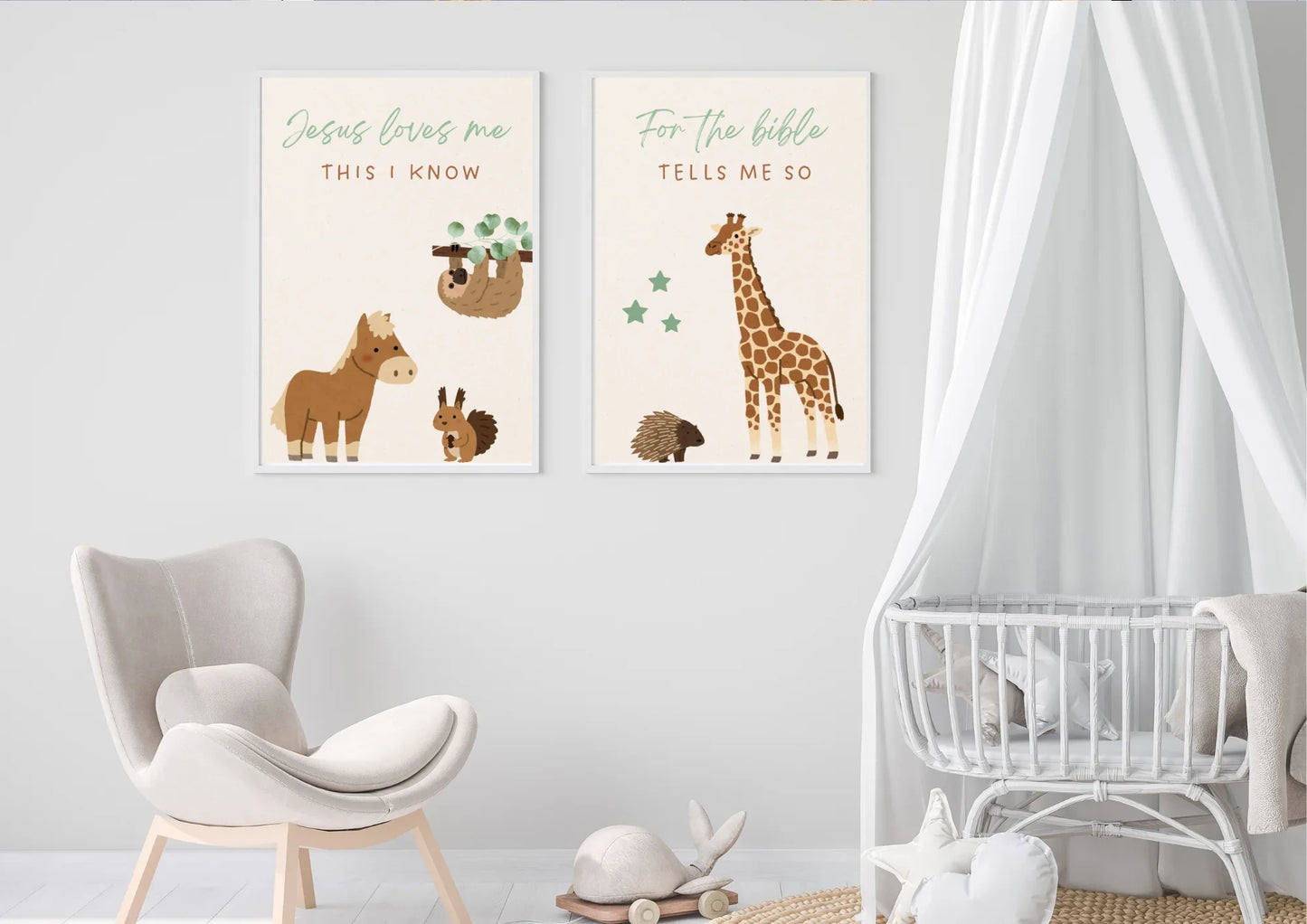 Christian Nursery Decor Set of two