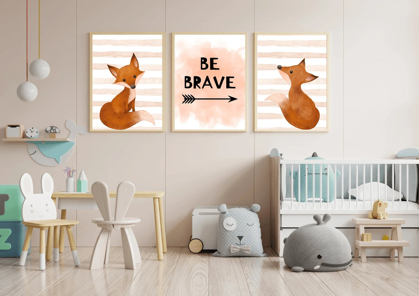 Watercolour Fox Nursery Art
