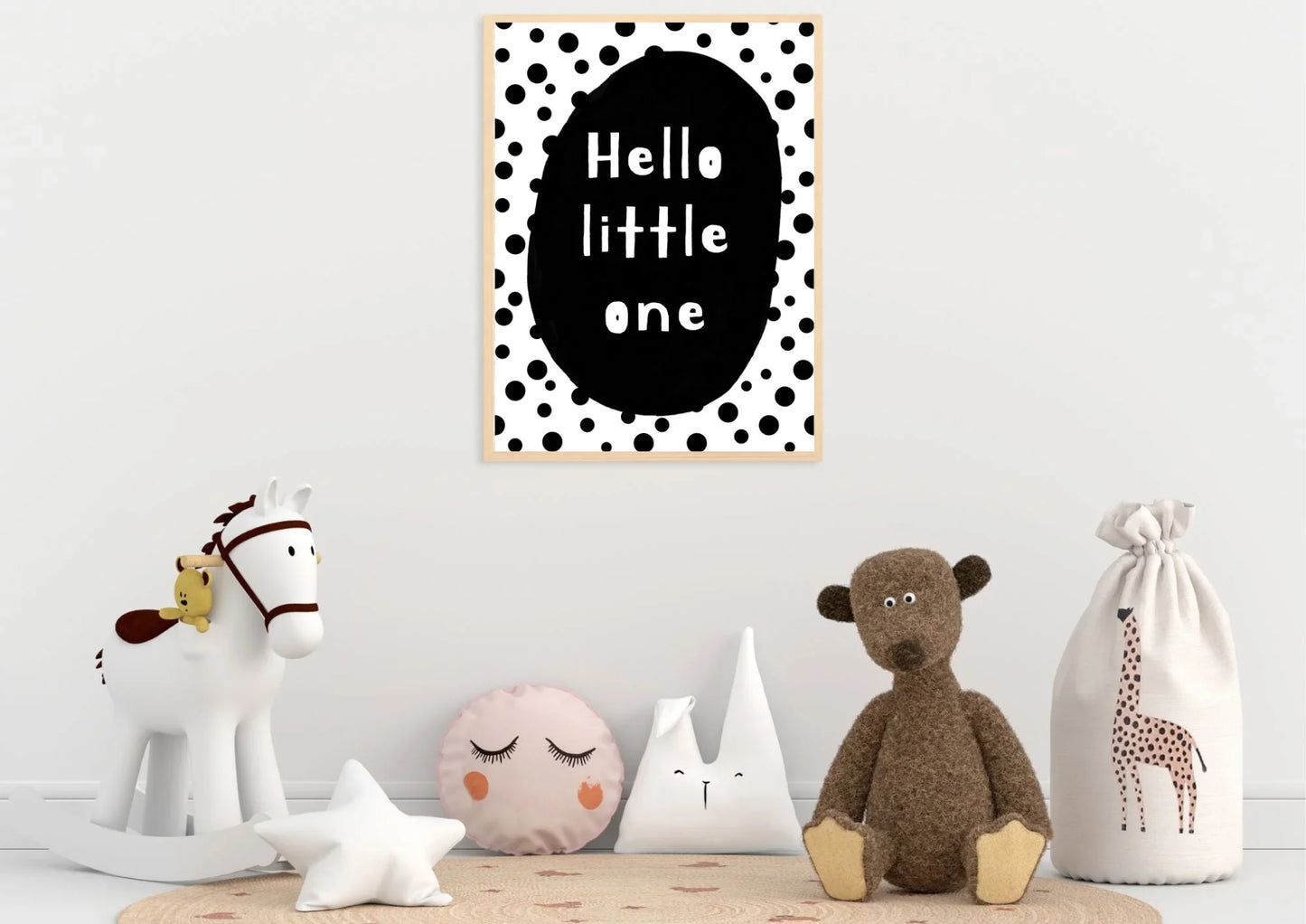 Hello little one nursery print