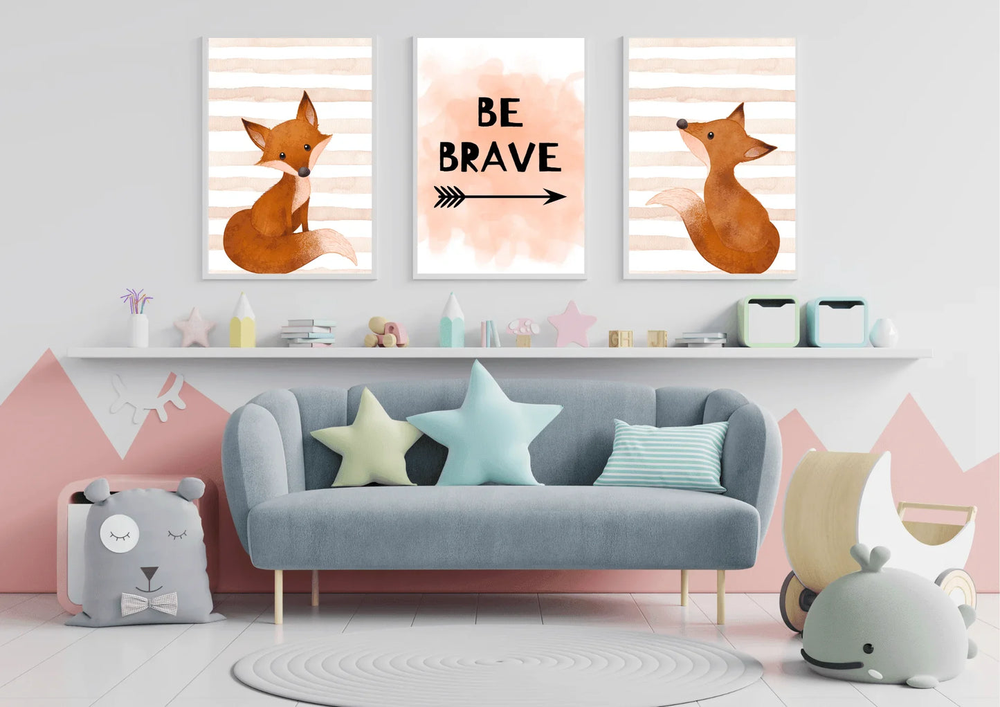 Watercolour Fox Nursery Art