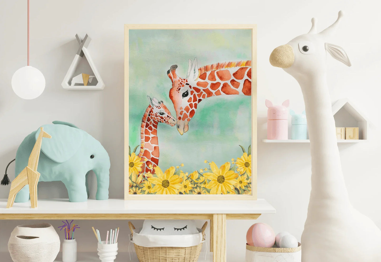 Floral Giraffe Print