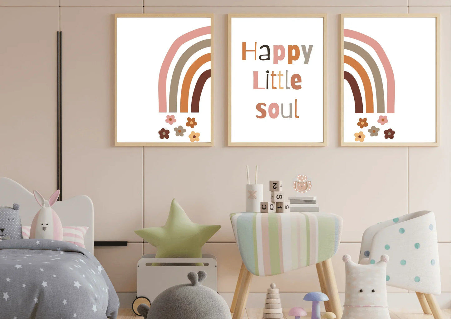 Boho Rainbow Nursery Prints