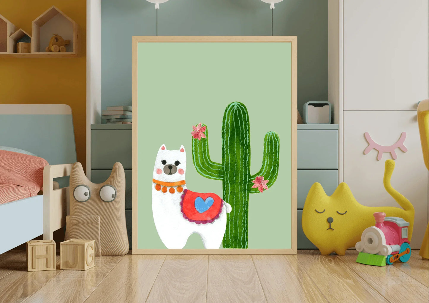 Mexican-themed Llama Nursery Print