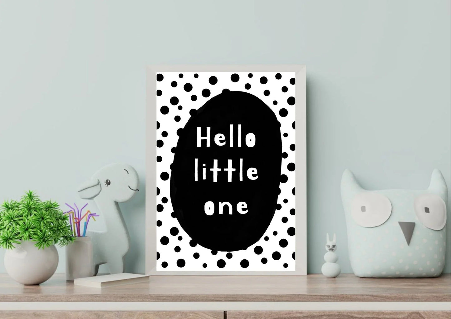 Hello little one nursery print