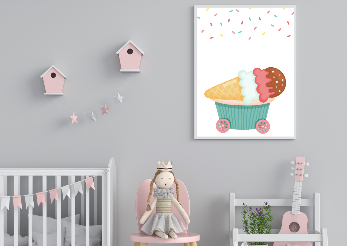 Ice cream nursery art