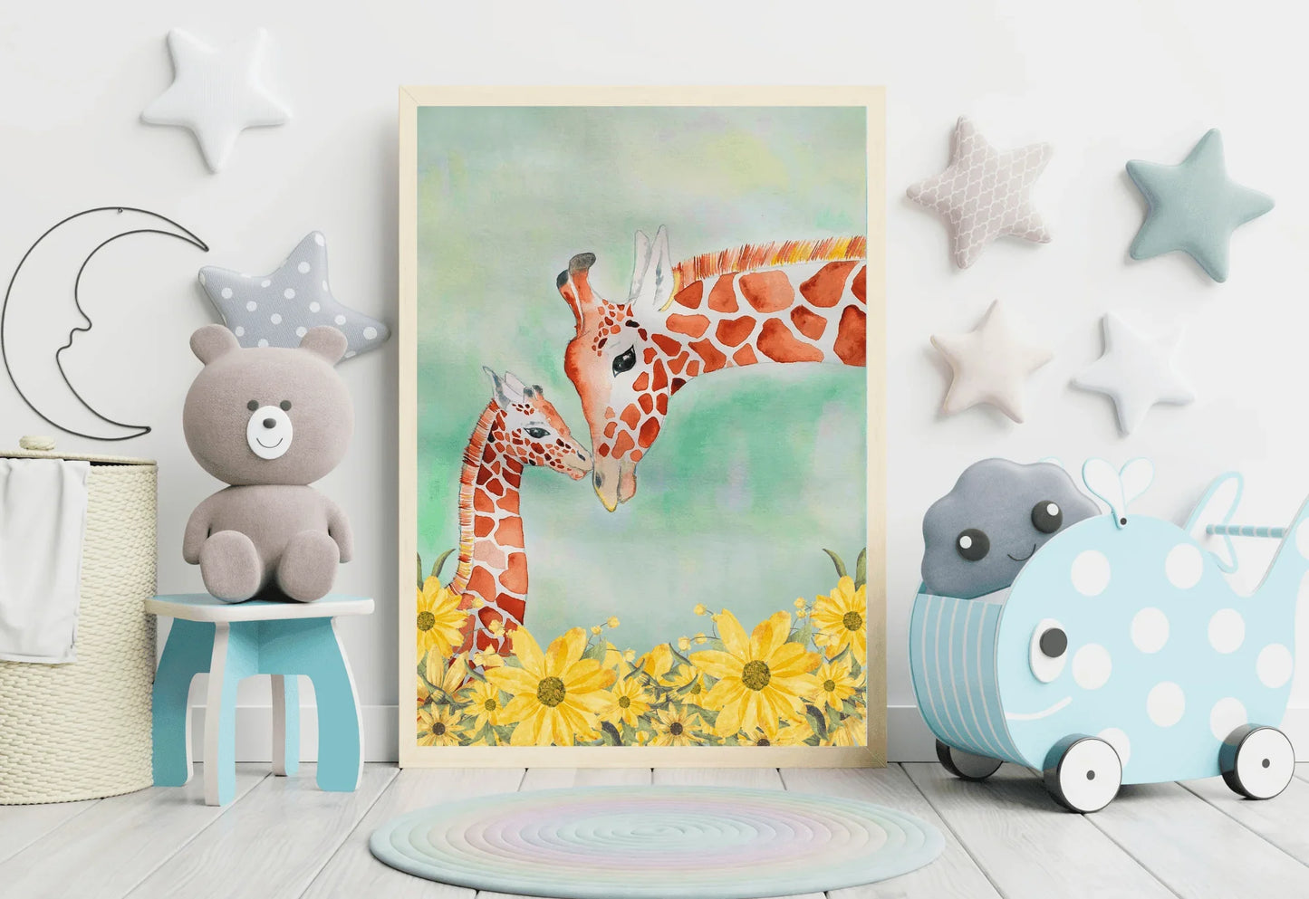 Floral Giraffe Print