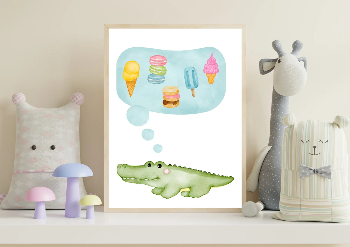Gender Neutral Crocodile Nursery Print