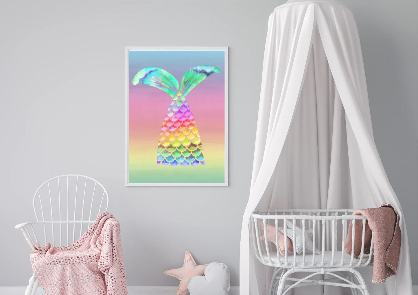 Mermaid tail wall art