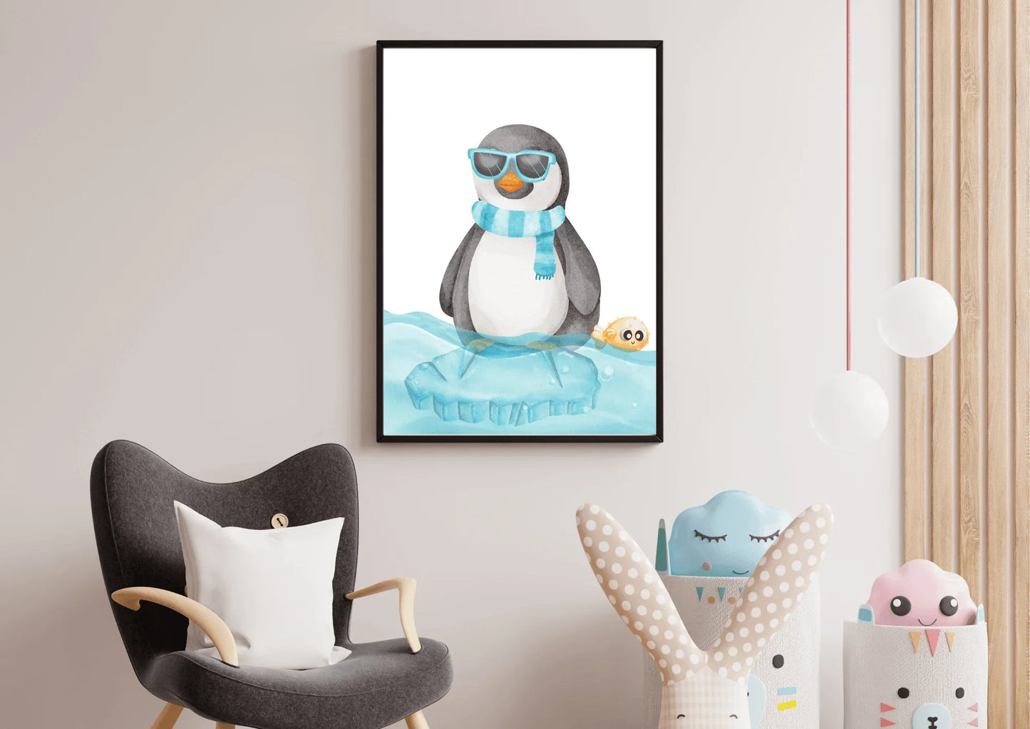 Penguin nursery print