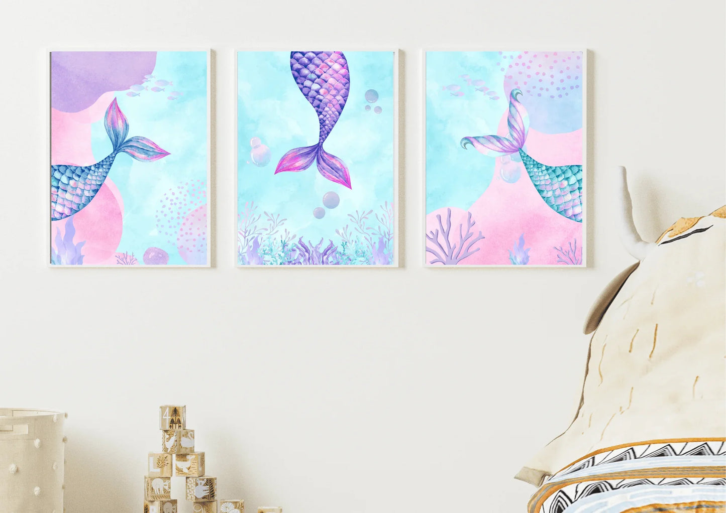 Mermaid Tail Nursery Print