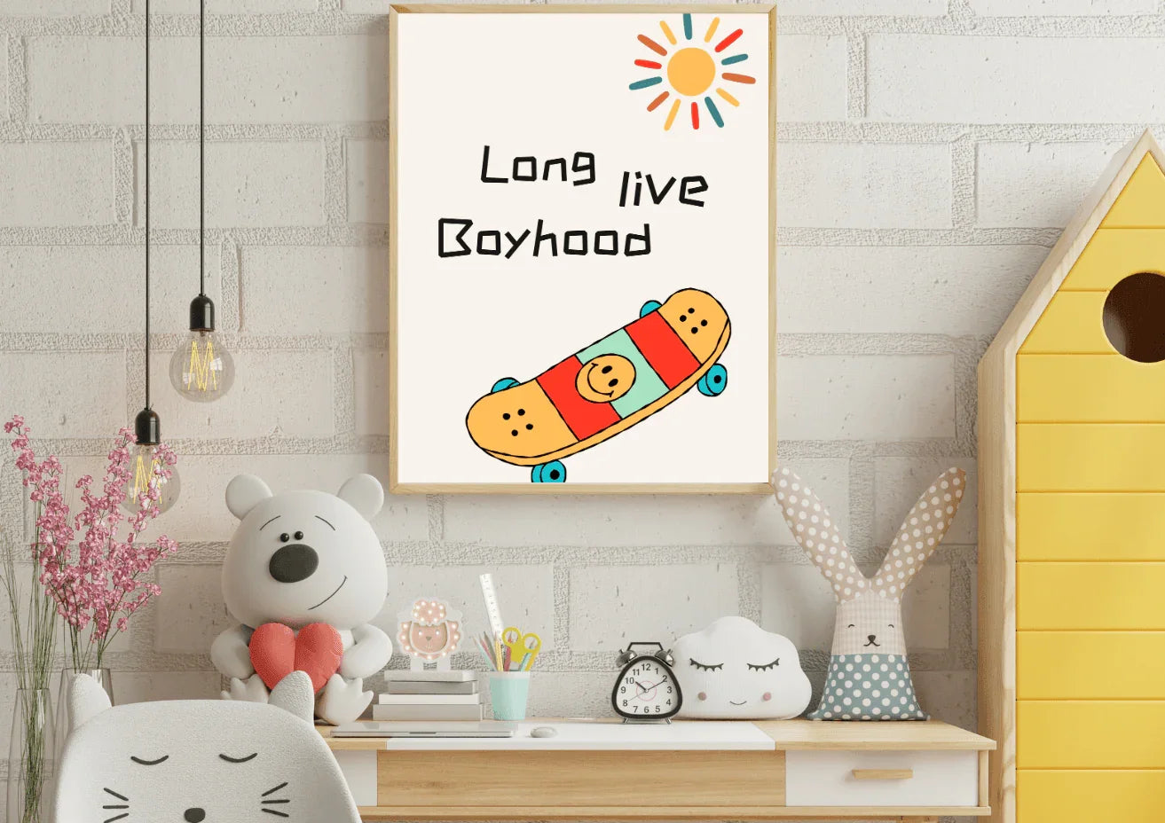 Skateboard Digital Nursery Art