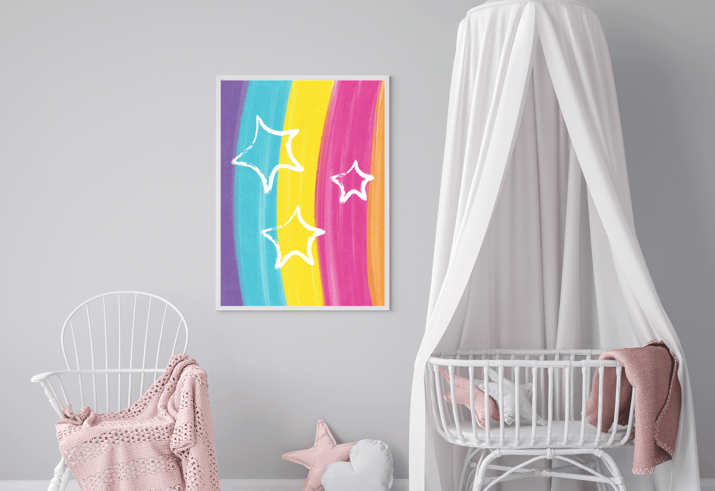 Rainbow Nursery Print