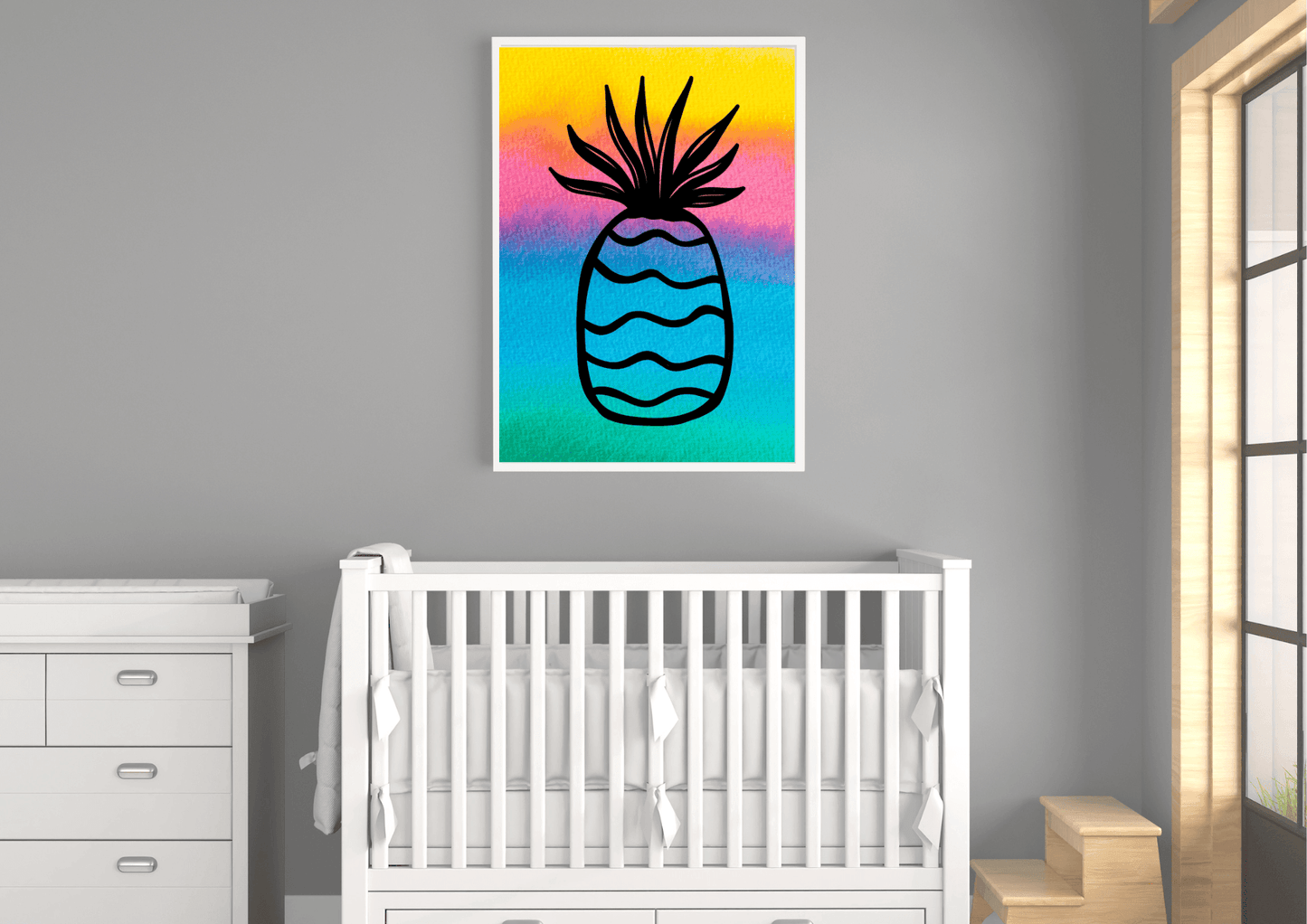 Tropical pineapple wall art