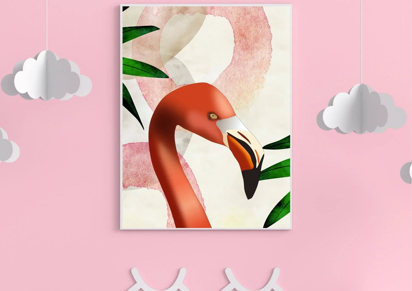 Flamingo nursery art
