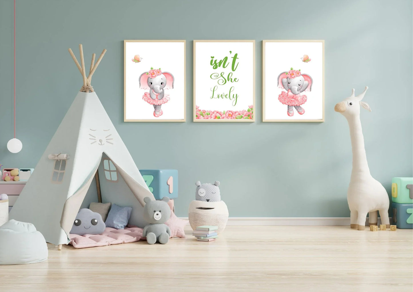 Elephant nursery art