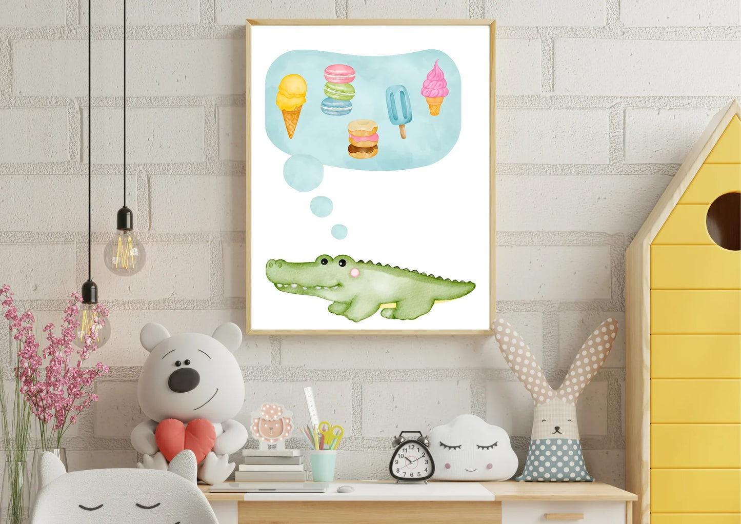 Gender Neutral Crocodile Nursery Print