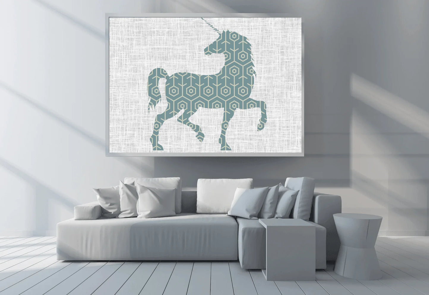 Geometric Unicorn Wall Art