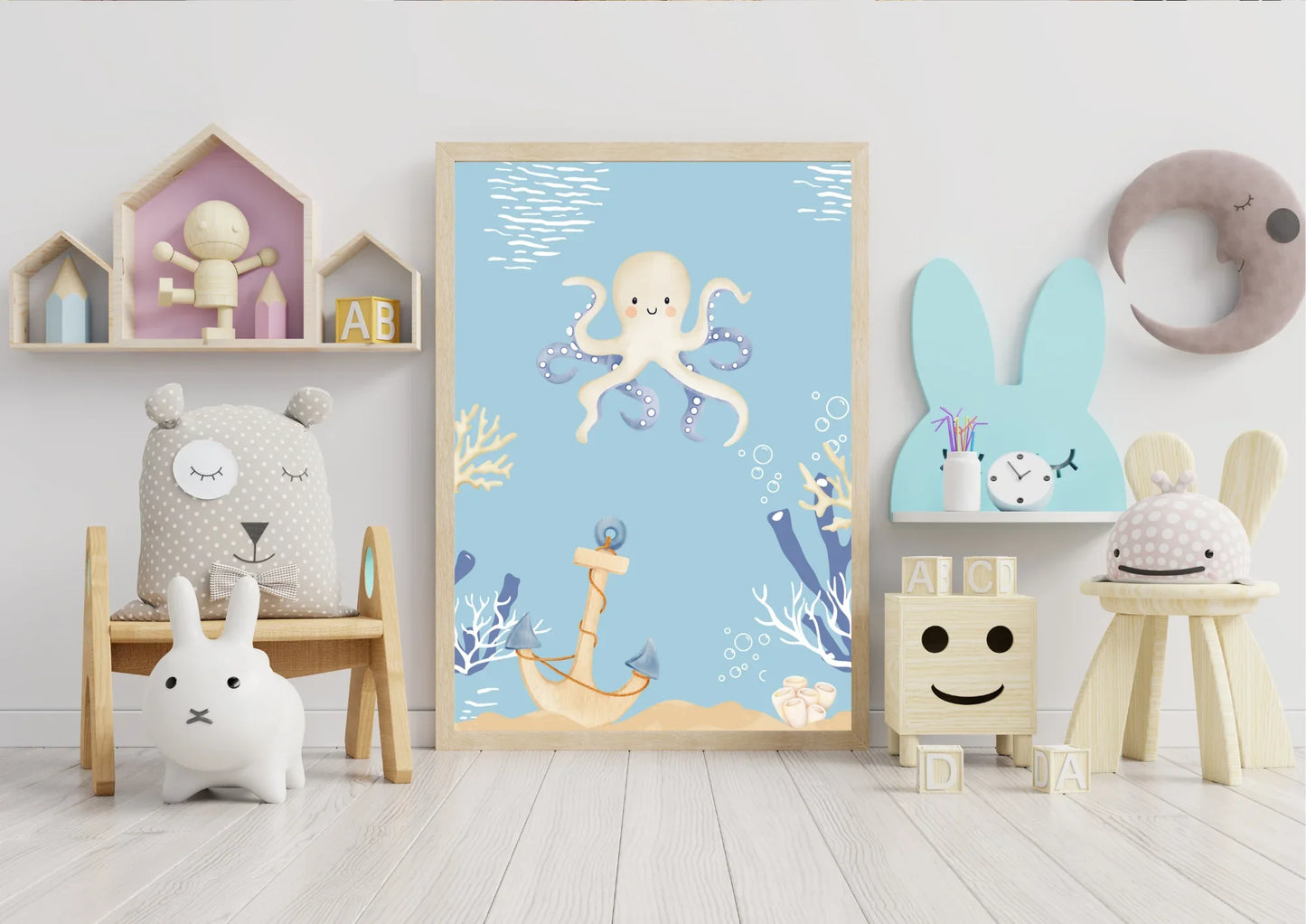 Cute Octopus Nursery Print