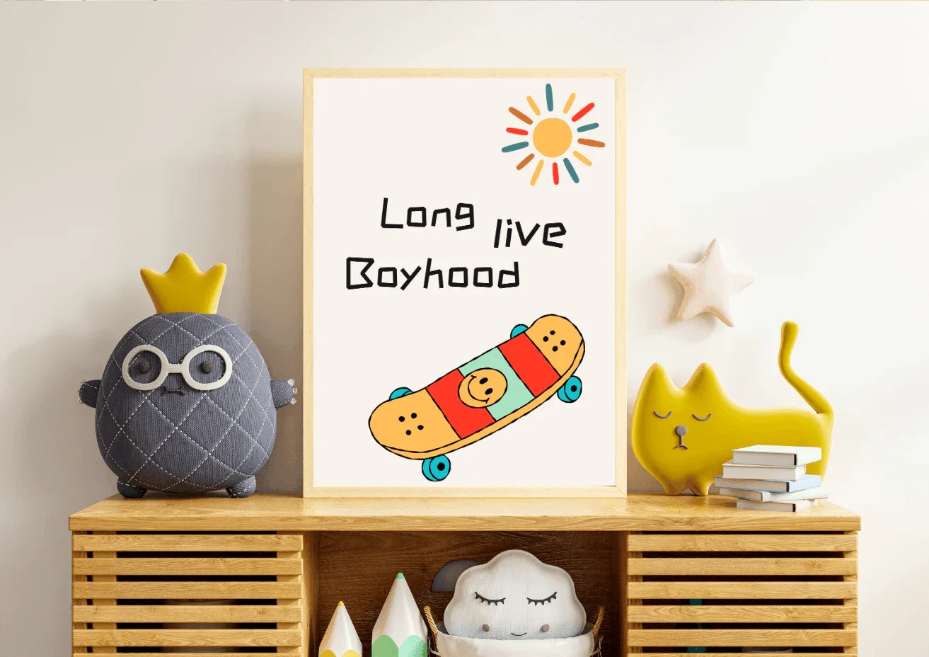 Skateboard Digital Nursery Art
