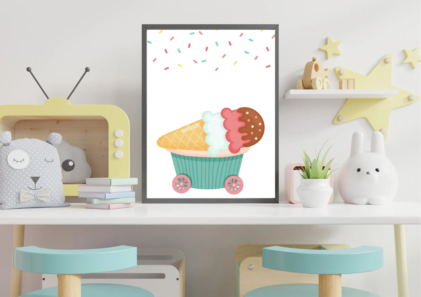 Ice cream nursery art