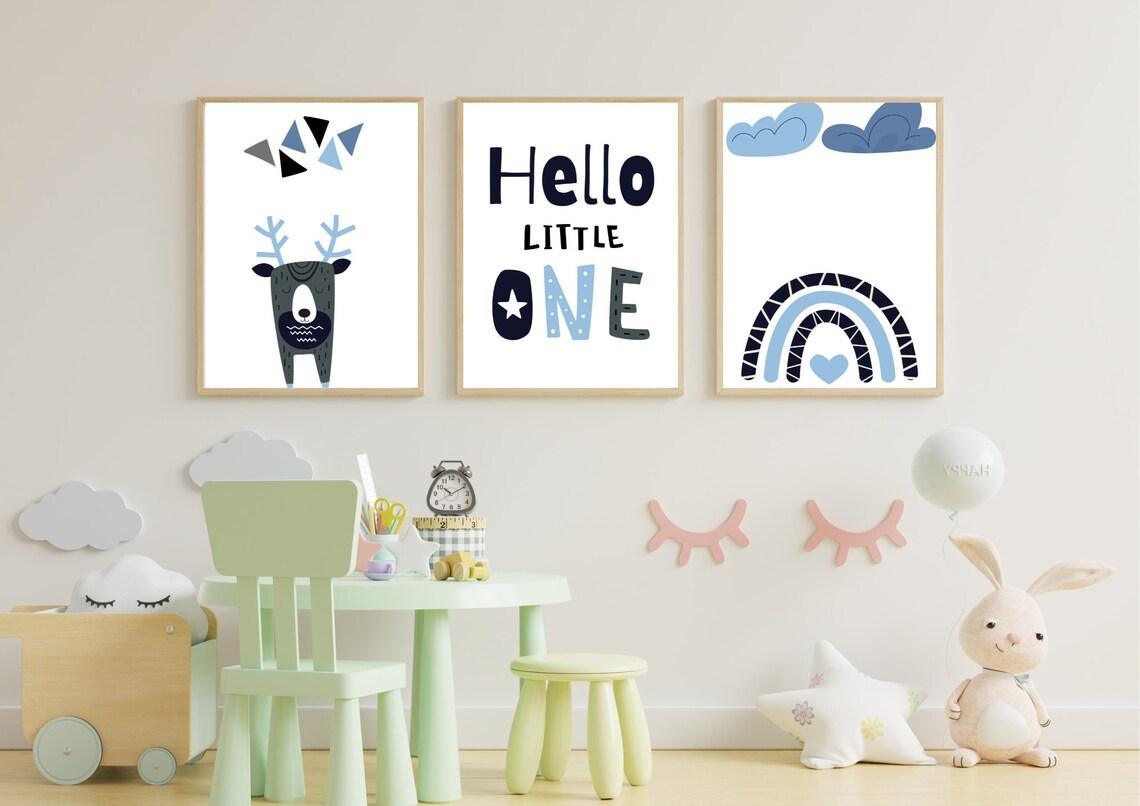 Set of three scandi nursery prints
