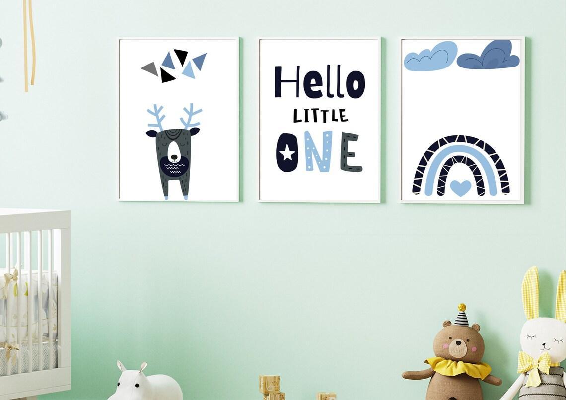 Set of three scandi nursery prints