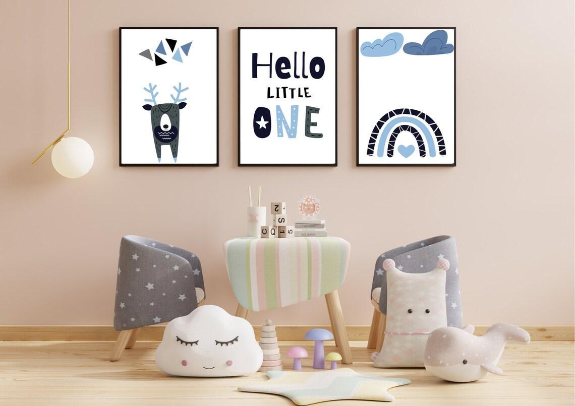 Set of three scandi nursery prints