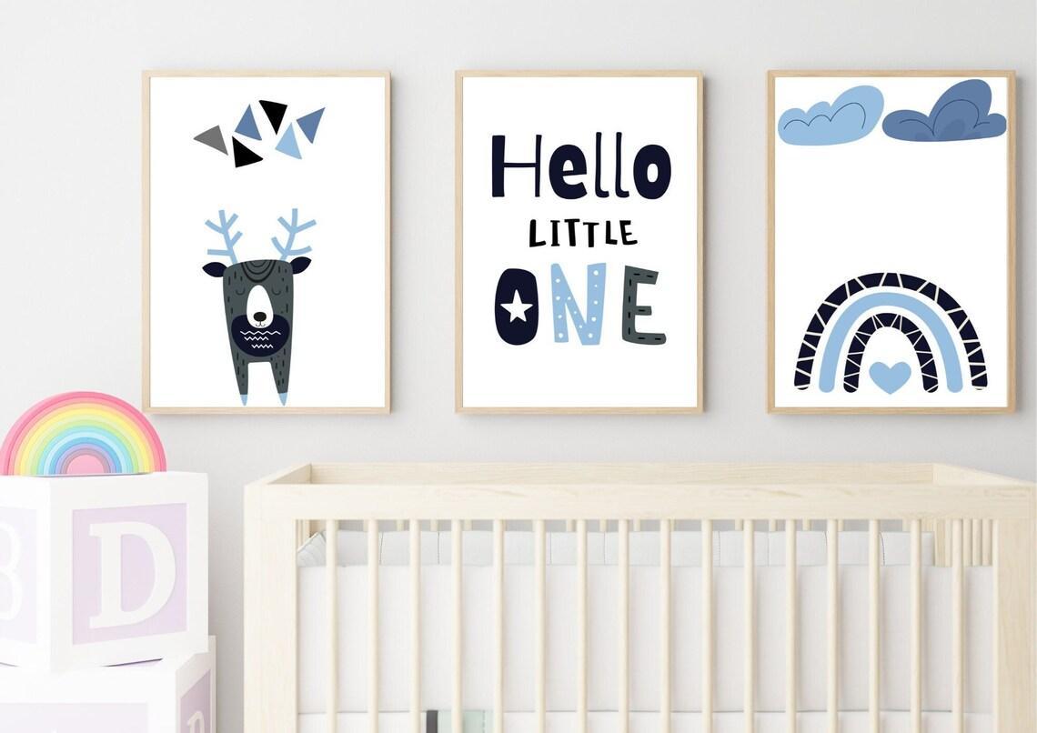 Set of three scandi nursery prints