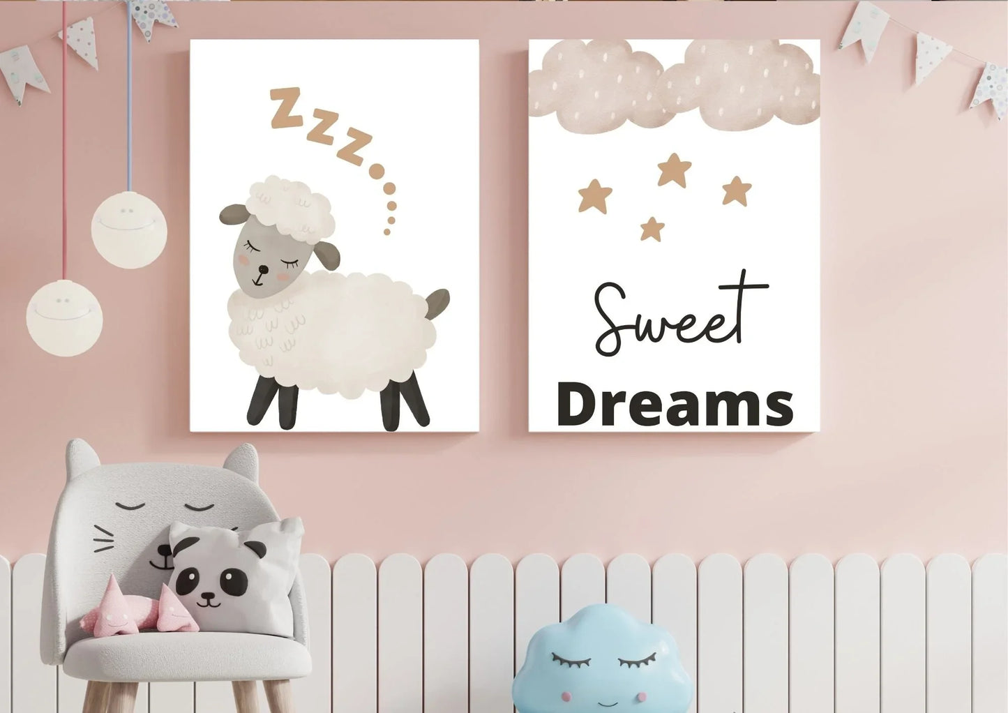 sheep nursery wall art
