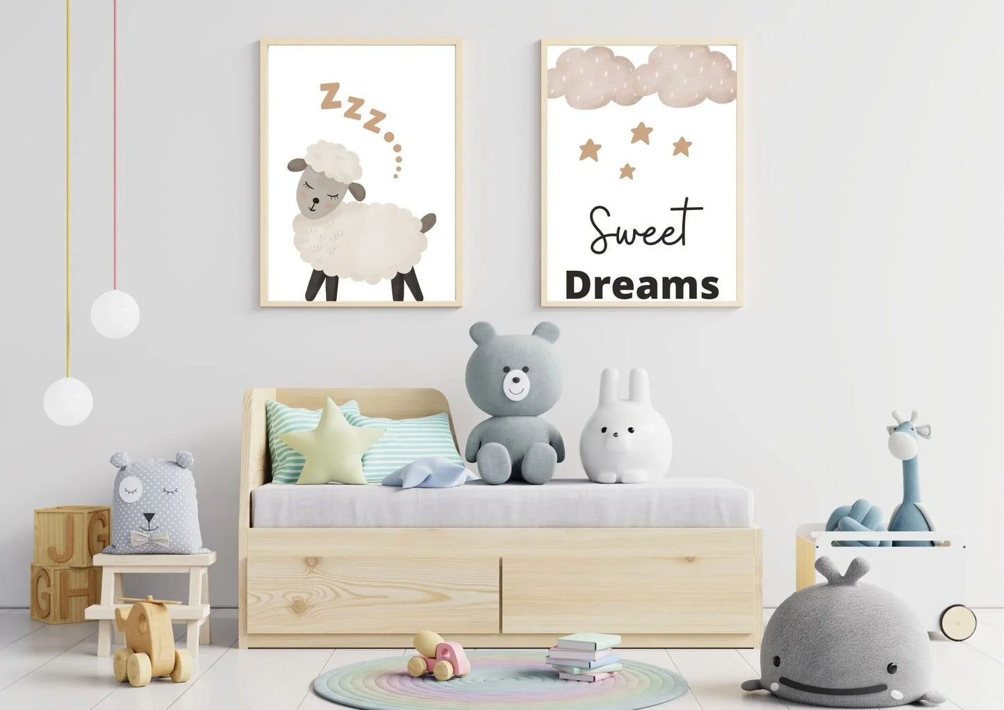 sheep nursery wall art