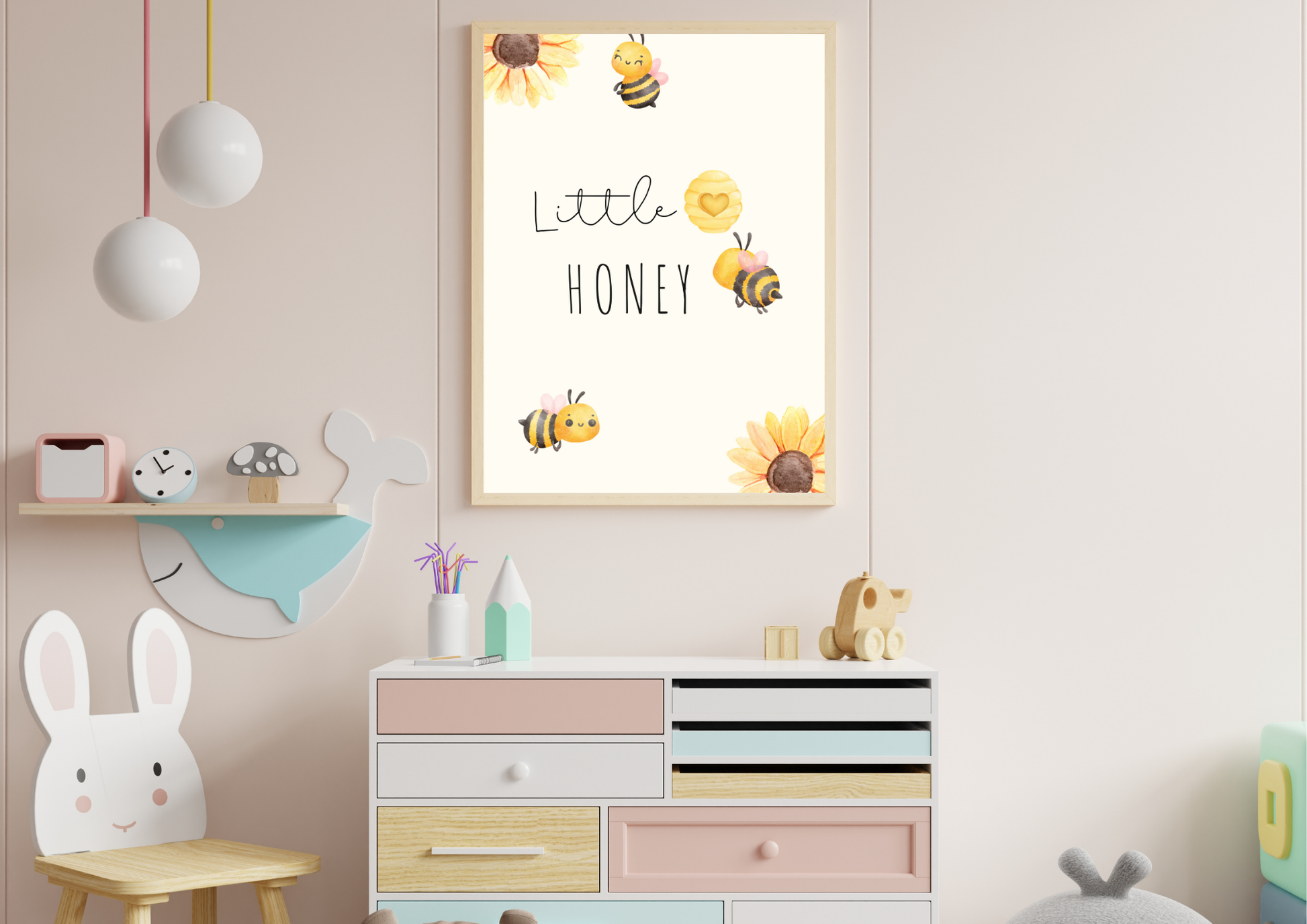 Little Honey Nursery Print