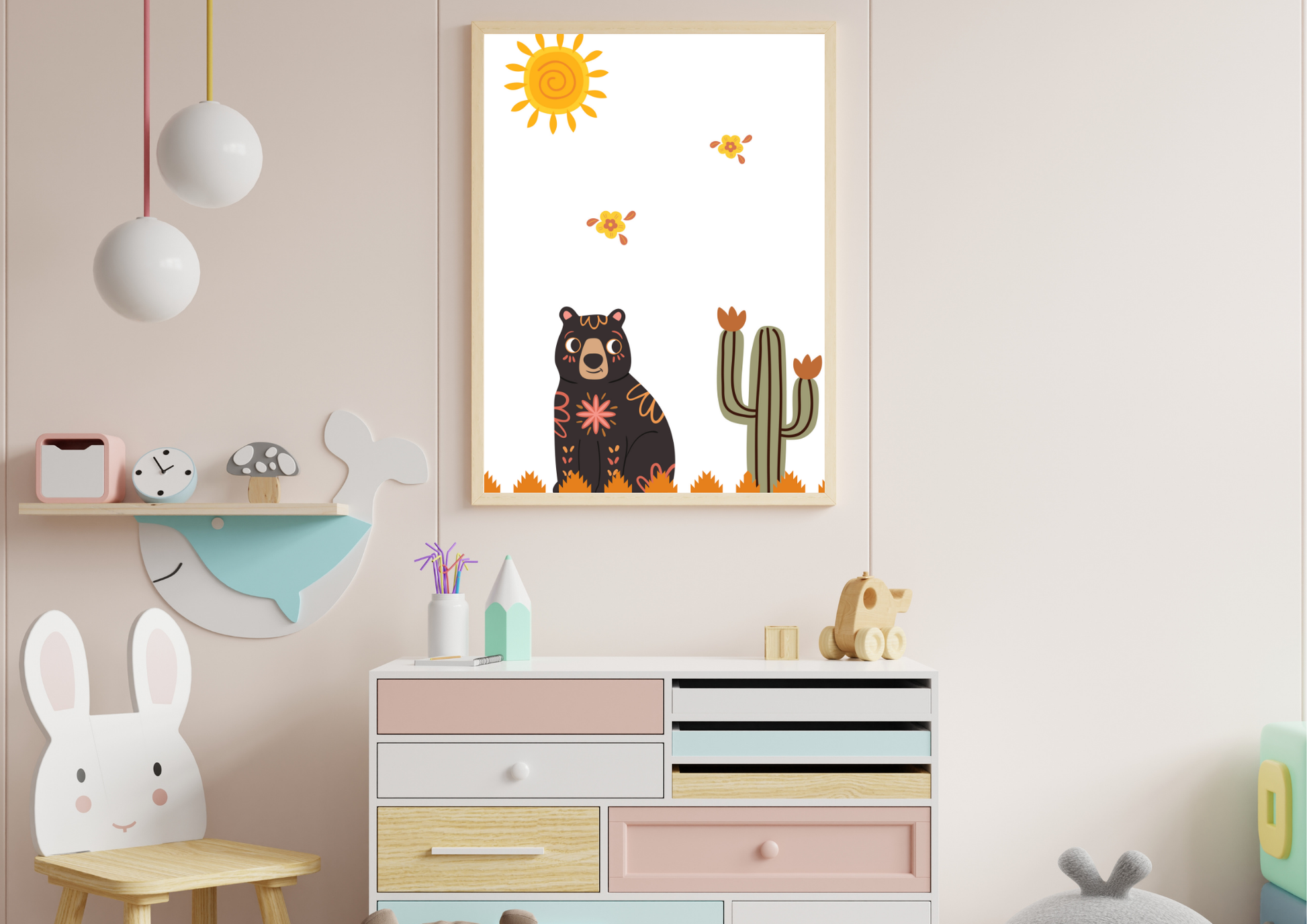 Mexican bear  nursery art