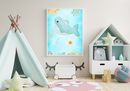 Shark nursery print