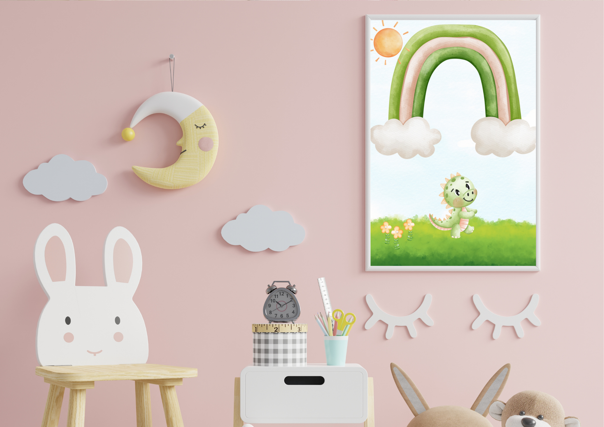 gender neutral dinosaur nursery print