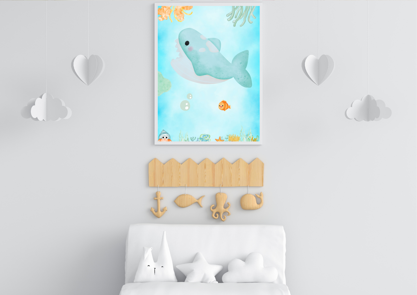 Shark nursery print