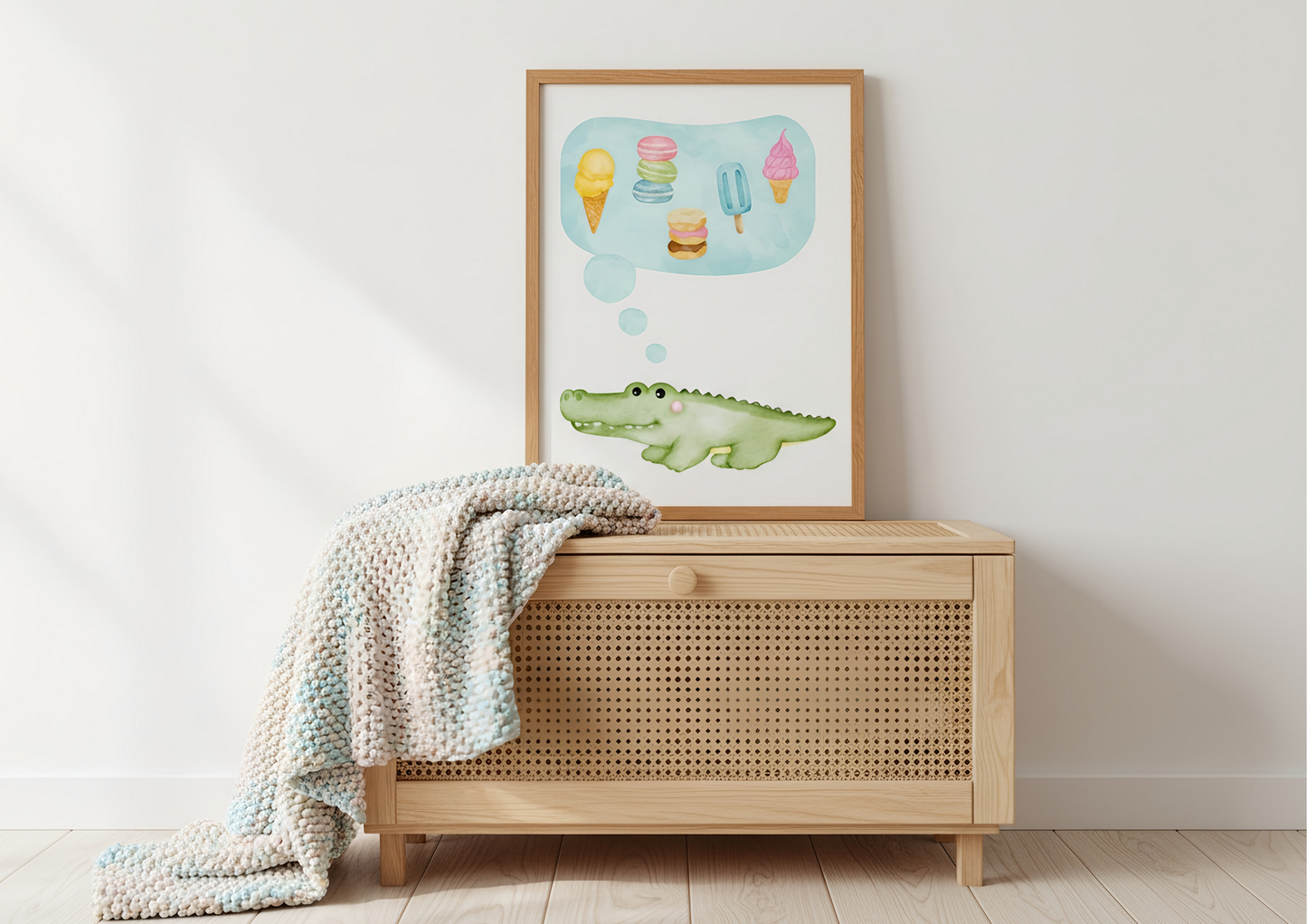 Gender Neutral Crocodile Nursery Print